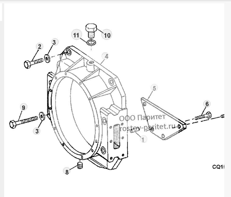 FLYWHEEL HOUSING, CODE 1405, 1425 